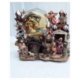 Vintage Nativity Castle Music Box with Gloria Angel