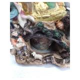 Vintage Nativity Castle Music Box with Gloria Angel