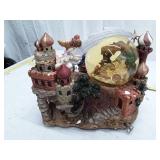 Vintage Nativity Castle Music Box with Gloria Angel
