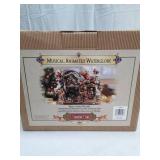 Vintage Nativity Castle Music Box with Gloria Angel