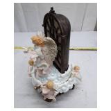 Vintage Angel Musical Figurine with Gothic Window Frame
