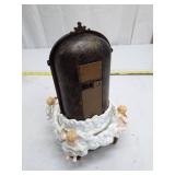 Vintage Angel Musical Figurine with Gothic Window Frame