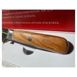 New Ryori 8” Santoku Professional Kitchen Knife w/ Protective Sleeve, Wood