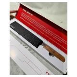 New Ryori 8” Santoku Professional Kitchen Knife w/ Protective Sleeve, Wood