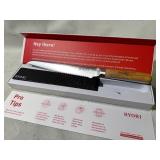 New Ryori 10” Serrated B Professional Cutlery Knife w/ Protective Sleeve, Wood