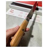 New Ryori 10” Serrated B Professional Cutlery Knife w/ Protective Sleeve, Wood