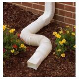 3 New Amerimax Flex A Spout 22”-55” Vinyl Downspout Extension Drainage, White