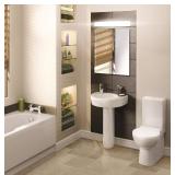 New Good Earth Lighting Seattle 32-inch LED Linear Bathroom Vanity Light - Brushed Nickel - 3000K Bright White - Dimmable - 60,000 Hours Lamp Life - ETL - Energy Star