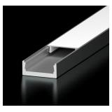 2 Diodeled Aluminum Channel, Profile, SLIM, 96 in White - Quality Aluminum Stock