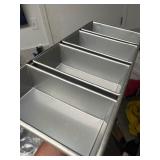CHICAGO METALLIC Bread Pan: Aluminized Steel, 4 Slots, 9 3/4 in Overall Wd, 2 3/4 in Overall Dp