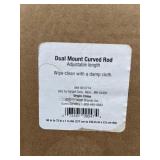 Dual Mount Curved Rod Adjustable length 50 in to 72 in x 1 in dia