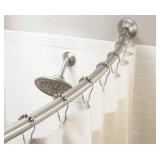 Dual Mount Curved Rod Adjustable length 50 in to 72 in x 1 in dia