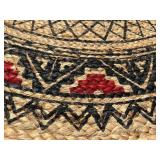 BRAIDED Reversible Round RUG - Outdoor or Indoor Entry Way - 4’ - design on one side
