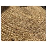 BRAIDED Reversible Round RUG - Outdoor or Indoor Entry Way - 4’ - design on one side
