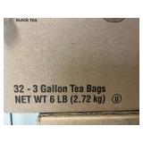 3 case per lot 32 commercial bags per case - Limpton Tea