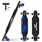 Windrunner 41inch Freeride Longboard Skateboard,8-Ply Natural Maple Drop