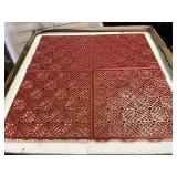 Bundle of 10 1’ x 1’ Outdoor Sq Drainage Pieces - Clip & Snap - Clay Red