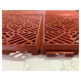 Bundle of 10 1’ x 1’ Outdoor Sq Drainage Pieces - Clip & Snap - Clay Red