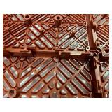 Bundle of 10 1’ x 1’ Outdoor Sq Drainage Pieces - Clip & Snap - Clay Red