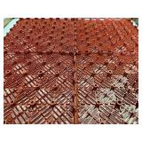 Bundle of 10 1’ x 1’ Outdoor Sq Drainage Pieces - Clip & Snap - Clay Red