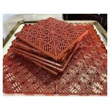 Bundle of 10 1’ x 1’ Outdoor Sq Drainage Pieces - Clip & Snap - Clay Red