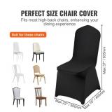 Bundle of 15 Black Stretchy Fabric Chair Covers - Great for Event - Catering - Parties - Family Gatherings Etc, No Chairs included