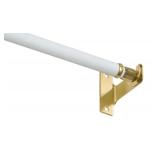 Bundle of 2 Kenney® 7/16" Round Sash Curtain Rod, 48-84", 1" Clearance, White