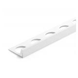 2 White 3/8 in. x 98-1/2 in. Aluminum L-Shaped Tile Edging Trim