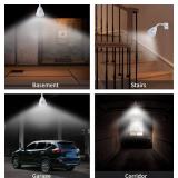 A Plug in Motion Sensor Night Light, LED Infrared Sensor Light 6W Light AC 85-265V PIR Infrared Sensor Motion Detector Light Bulb Lamp (White Light, US Plug)