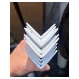 Bundle of 10 Roughly 3’ x 1” x 1” L Shaped PVC Corner Pieces - Great Utility - Cut to Size