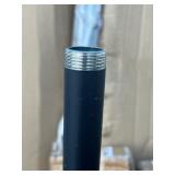 FODUE Industrial Pipe Clothes Rack, Wall Mounted Black Iron Garment Bar, Multi-Purpose Hanging Rod for Closet Storage(Black)