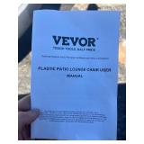 VEVOR Chaise Lounge Chair, 400 lbs Weight Capacity, 6 Positions Adjustable Patio Lounge Chair, Outdoor HDPE Lounge Chair with Backrest & Cup Holder, for Pool Poolside Deck Backyard Lawn, Brown *Retail