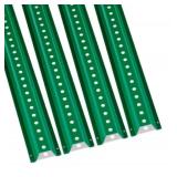 VEVOR 6FT U-Channel Sign Post, 4Pack Green Heavy Duty Steel Fixed Fence Post, Steel Fence U-Channel Sign for Garden, Courtyard, Farm or Traffic Intersection