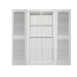 Mid America 00011455002 Standard Size Open Louver Vinyl Shutter, w/Installation Shutter-Lok
