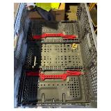 Bundle of 2 Foldable Plastic Crates - Break Down for easy storage when not using 8” x 23.4” x 15.5”