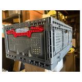 Bundle of 2 Foldable Plastic Crates - Break Down for easy storage when not using 8” x 23.4” x 15.5”