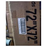 White Cordless Light Filtering UV Protection PVC Manual Roll-Up Sun Shade 72 in. W x 72 in. L