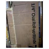 White Cordless Light Filtering UV Protection PVC Manual Roll-Up Sun Shade 72 in. W x 72 in. L