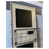 Bundle of Calk & Kirkland 11.8” x 31.5” Rustic White FCT Chalk Board W/ Baskets - Great for entry ways, Washrooms, Make Kids Todo Lists etc.