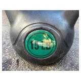 Plastic Kettlebell - Bottom Fill With Sand or Water - Adjust etc - green
