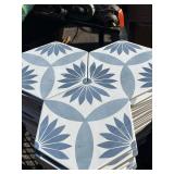 Box of 25 Tiles Merola Tile Coco Hex Camellia Blue 7" x 8" Porcelain Floor and Wall Tile *Retails $139*