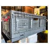 Bundle of 2 Foldable Plastic Crates - Break Down for easy storage when not using 8” x 23.4” x 15.5”