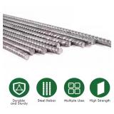 0.4 in. x 3 ft. Black Nature Surface Metal Rebar (16-Pack)