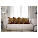 Emvency Set of 4 Throw Pillow Covers Brown Rust Colorful Metal Rusty Steel Iron Structure Wall Door Modern Abstract Decorative Square 18x18 Inches Pillowcases Home Decor Cases Cover