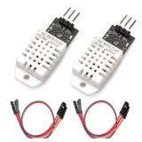 Gowoops 2pcs DHT22/AM2302 Digital Humidity and Temperature Sensor Module for Arduino Raspberry Pi, Temp Humidity Gauge Monitor Electronic Practice DIY Replace SHT11 SHT15
