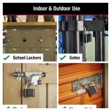 Master Lock Black Combination Padlock, Set Your Own Combo Lock, Weather Resistant Indoor and Outdoor Padlocks with Code for Gym Locker, Gate, Shed, 178EC2