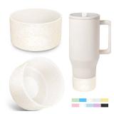 Allwith 2PCS Glitter Silicone Boot for Hydrojug Traveler 40 oz, Anti-Slip Protective Sleeve for Hydrojug Stainless Steel Tumbler, Bottom Cover Base Accessories