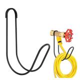 Yoniccal Garden Hose Storage Hook Water Hose Holder Hose Hanger,304Stainless Steel Solid Hose Hook Holds Up to 50Ft Hose Perfect for Garage, Garden, Tool Room(Matt Black 1pcs)