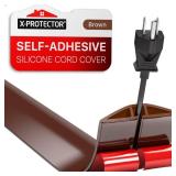 Floor Cord Cover X-Protector - 5 Overfloor Cord Protector - Self-Adhesive Power Cable Protector - Silicone Cord Protector - Ideal Extension Cord Cover to Protect Wires On Floor (60 in)