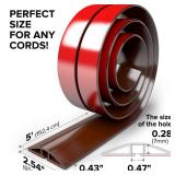 Floor Cord Cover X-Protector - 5 Overfloor Cord Protector - Self-Adhesive Power Cable Protector - Silicone Cord Protector - Ideal Extension Cord Cover to Protect Wires On Floor (60 in)